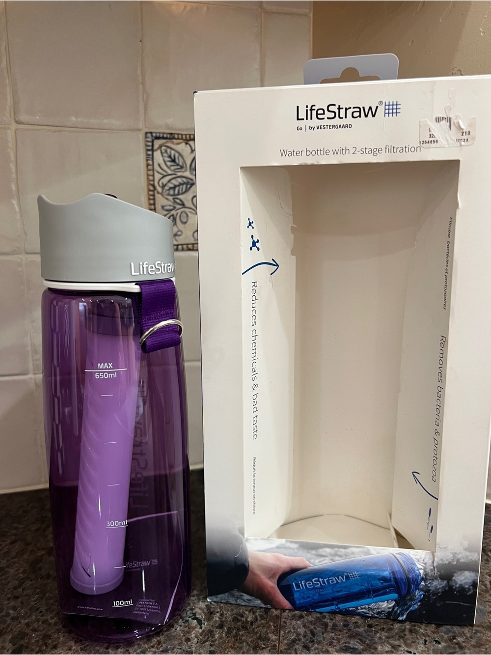 LifeStraw Water Bottle - Purple - Picture 6 of 6